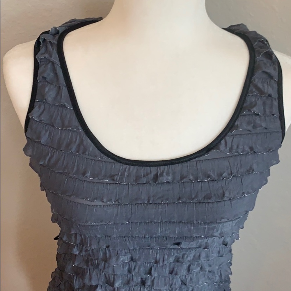 Grey Ruffle Dress - Picture 2 of 5
